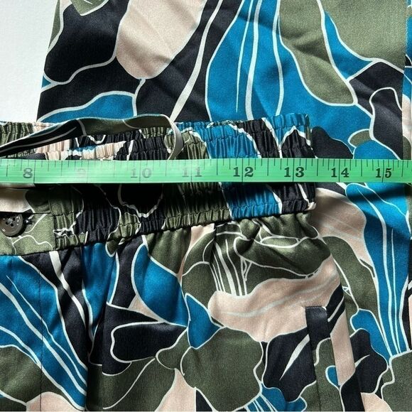 Equipment Suzette Floral Print Drawstring Silk Pants In ECLIPSEMULTI Size 4 NWOT - Picture 6 of 10